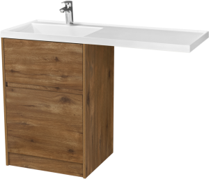 Тумба с раковиной Aquaton Лондри 60 L Дуб Рустикальный