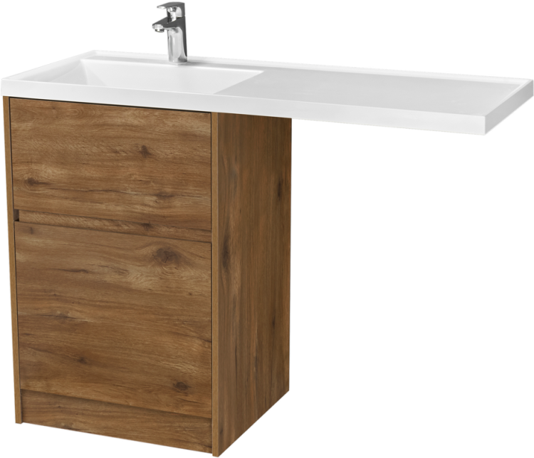 Тумба с раковиной Aquaton Лондри 60 L Дуб Рустикальный