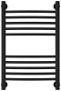 Полотенцесушитель водяной Сунержа Богема+ 31-0221-6040 выгнутый, Матовый чёрный, 60x40 фото 2