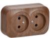 Розетка 2-местная IEK Glory ERH20-K24-10 дуб