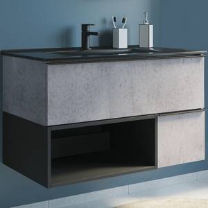 Тумба с раковиной Comforty Франкфурт-90 00-00006503 бетон светлый