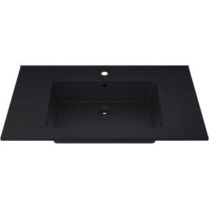 Раковина Uperwood Parma Quartz 291003008 черная матовая, уголь, 86x47.5