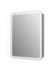 Зеркало-шкаф Art&Max Platino AM-Pla-550-800-1D-L-DS-F с подсветкой, Белое, 80x55