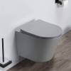 Унитаз подвесной Comforty 105MH 00-00007649 серый, с быстросъёмным сиденьем из дюропласта SoftClose фото 2