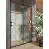 Душевая дверь в нишу Orange E02-140TB профиль черный, стекло прозрачное, 140.5x190 фото 4