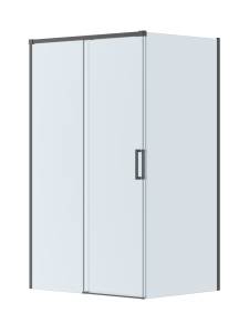 Душевой уголок Cezares PLANE-AH-1-120/100-C-GM профиль оружейная сталь, стекло прозрачное, 120x100x195