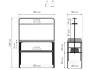 Стол барный Woodville Сари 626030 графит, черный 125x50x171 фото 2