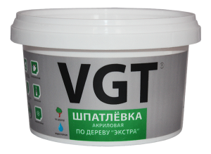 VGT ШПАТЛЕВКА ЭКСТРА ПО ДЕРЕВУ акриловая, универсальная, махагон (0,3кг)