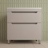 Тумба с раковиной Style Line Остин напольная, крем, раковина антрацит, 82x80x45