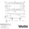 Чугунная ванна Wotte Comfort 1700х750 белая, без ножек фото 4