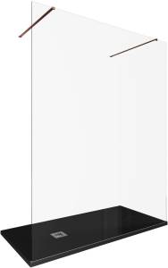 Душевая перегородка Allen Brau Infinity 3.21059.60 профиль медь браш, стекло прозрачное, 160x200