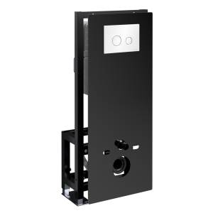 Система инсталляции для унитазов Wasserkraft Glan 66TLT.010.ME.BL.WH01 клавиша белый
