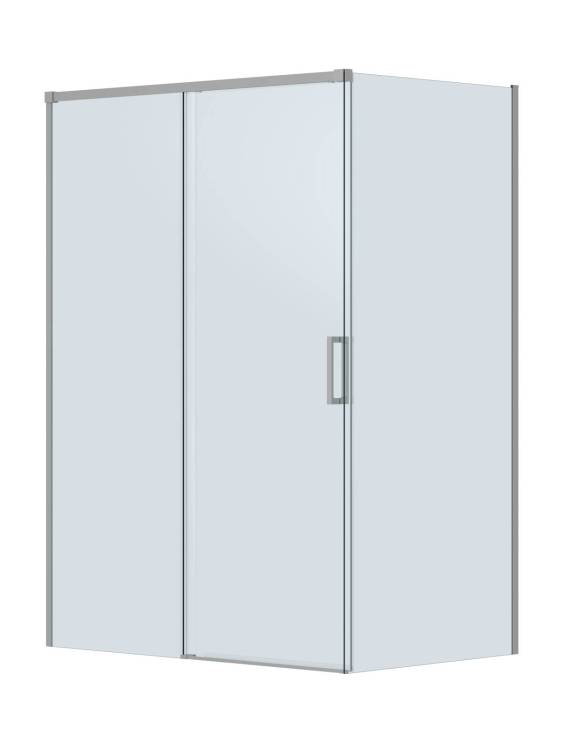 Душевой уголок Cezares PLANE-AH-1-140/80-C-IN профиль сатин, стекло прозрачное, 140x80x195