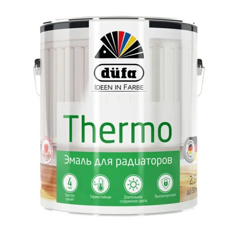 Эмаль для отопительных приборов Dufa Retail Thermo глянцевая 2 л