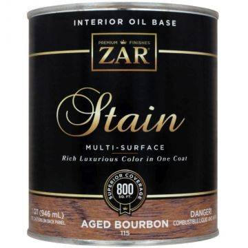 Льняное тонирующее масло ZAR Stain Interior Oil Base 115 Выдержанный бурбон (Aged Bourbon) 0.946 л