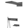 Душевая система Boheme Zodiac 132-2-SGM антрацит глянцевый, с изливом