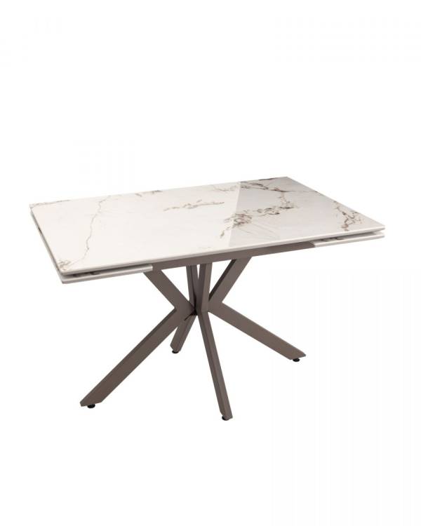 Стол раскладной Stool Group Marmer AV 2111-1200/800-CL-Wh-7006T DUAL керамика капучино