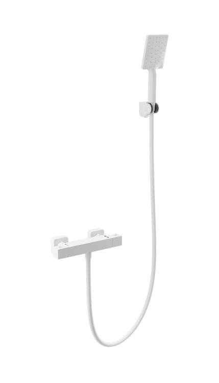 Смеситель для душа Wonzon & Woghand WW-B2026-A-MW с термостатом, белый матовый