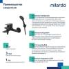 Смеситель для ванны Milardo Azure AZUBL00M02 черный фото 4
