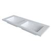 Раковина Uperwood Modul 2911020342 двойная, белая глянцевая, 120x45