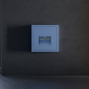 Лицевая панель для двойной компьютерной розетки RJ-45 Voltum S70 VLS001415 деним