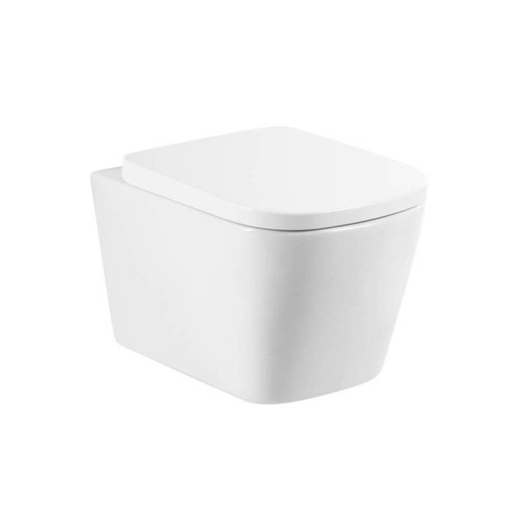Унитаз подвесной BelBagno Albano BB120CHR/BB120SC безободковый, сиденье микролфит