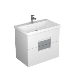 Тумба с раковиной Veneciana Vetro 70 57015 белый глянец