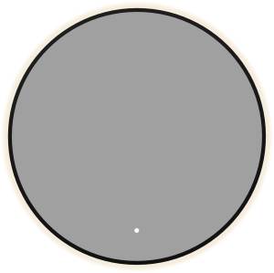 Зеркало Aquanet Контур 00367654 LED подсветка, черное, D100