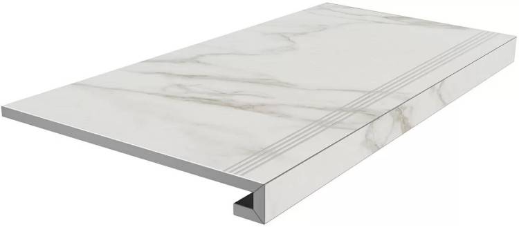 Ступень Kerama Marazzi Монте Тиберио SG850192R/GCF клееная серый светлый лаппатированный 33x80x0.9
