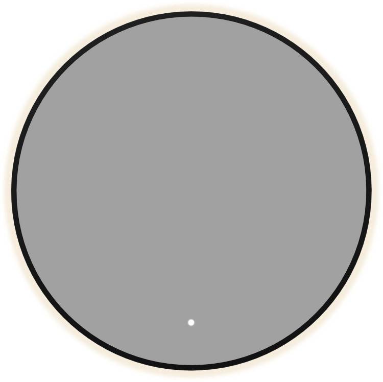 Зеркало Aquanet Контур 00367654 LED подсветка, черное, D100