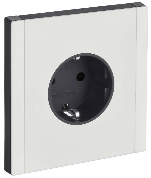 Розетка 1-местная с заземлением IEK Forte&Piano FP-R11-16-1-M-K01 белый