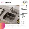 Мойка кухонная Iddis Mate MAT44GMi77 графит, 44.6x44.6 фото 12
