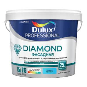 Краска для минеральных и деревянных поверхностей Dulux Didmond Фасадная матовая база BC 4.5 л