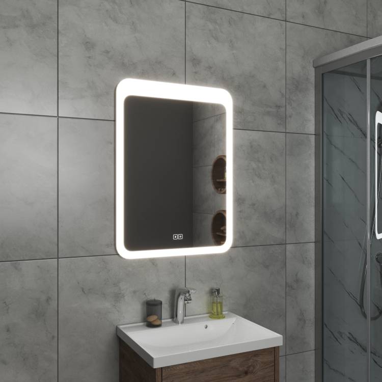 Зеркало Veneciana Adda 66045 с подсветкой, сенсорный выключатель, с подогревом, 80x60