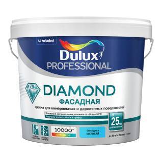 Краска для минеральных и деревянных поверхностей Dulux Didmond Фасадная матовая база BC 4.5 л