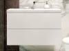 Тумба с раковиной Art&Max Verona-Push AM-Verona-Push-900-2C-SO-BI-TS подвесная, bianco stampato opaco