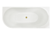 Акриловая ванна Royal Bath Nero RB710300R-GD правая, белая, 150x75
