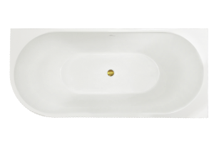 Акриловая ванна Royal Bath Nero RB710300R-GD правая, белая, 150x75