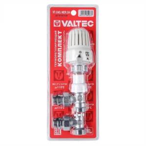 Комплект терморегулирующего оборудования VALTEC д/рад., угл., 1/2 с перех. на евроконус (терм.головка,терм.клап.,зап.кл