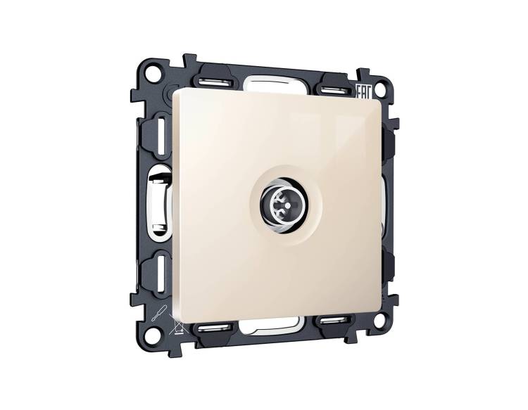 Комплект механизма TV розетки оконечной Ambrella Volt MA MA313005 бежевый глянец