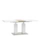 Стол обеденный Stool Group Сиэтл DT-963-HGW-140 DUAL глянцевый белый 140(180)x90x76 фото 3