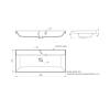 Раковина Uperwood Classic Quartz 293020632 белая матовая, жасмин, 100x45 фото 8