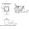 Унитаз подвесной Vitra Zentrum Square 7484B003-0075 безободковый, сиденье микролифт фото 7