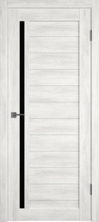 Межкомнатная дверь Владимирская Фабрика Дверей Atum 9 Nord Vellum стекло Black Gloss 900x2000