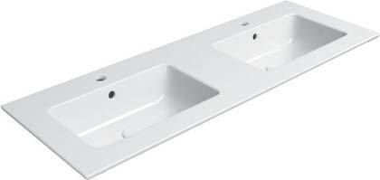 Раковина GSI Pura 8845111 белый глянцевый, двойная, 120x50
