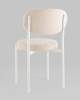 Набор из 4 стульев Stool Group Бриф SN AV 477-C01-9016-K X4 молочный каркас белый муар, велюр фото 6
