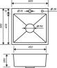 Мойка кухонная РМС MR MR-5050BL c корзиной и дозатором, графит фото 4