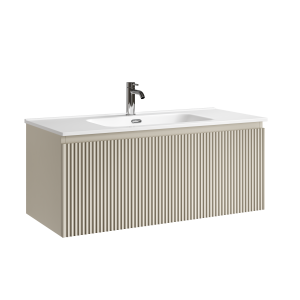 Тумба под раковину Sancos Snob R 1.0 SNR1.0100CE c одним ящиком Soft close, Beige Soft, 99.5x44.5x40.6