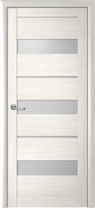 Межкомнатная дверь Albero Прага остеклённая белый кипарис мателюкс 900x2000