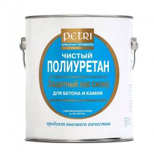 PETRI спец лак полиуретановый по бетону и камню, матовый (3,8л)
